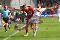 2. Bundesliga - Fußball - Darío Lezcano (11, FCI)  - Sebastian Mrowca (10 SVW)  - SV Wehen Wiesbaden - FC Ingolstadt 04 -