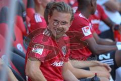2. Bundesliga - Fußball - FC Ingolstadt 04 - Saisoneröffnung - Konstantin Kerschbaumer (7, FCI) nach dem Spiel auf der Bank