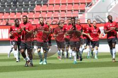 2. Bundesliga - Fußball - FC Ingolstadt 04 - Saisoneröffnung - Warm up Marvin Matip (34, FCI) Robert Leipertz (13, FCI) Frederic Ananou (2, FCI) Osayamen Osawe (14, FCI)