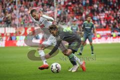 2. Bundesliga - FC Ingolstadt 04 - 1. FC Köln - Thomas Pledl (30, FCI) gegen Drexler, Dominick (24 Köln)