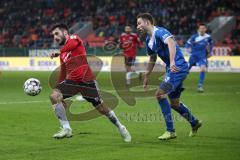 2. Bundesliga - Fußball - FC Ingolstadt 04 - 1. FC Magdeburg - Cenk Sahin (17, FCI) Björn Rother (6 Magdeburg)