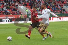 2. Bundesliga - Fußball - FC Ingolstadt 04 - FC Erzgebirge Aue - Thorsten Röcher (29 FCI) Christian Tiffert (Aue 33)
