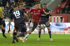 2. Bundesliga - FC Ingolstadt 04 - 1. FC Union Berlin - Kampf um den Ball Florian Hübner (19 Union) Grischa Prömel (Union 21) Thorsten Röcher (29 FCI) Steven Skrzybski (Union 24)