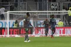 2. Bundesliga - Fußball - FC Ingolstadt 04 - FC St. Pauli - Tor für Pauli, 0:1, Schnazer enttäuscht Marvin Matip (34, FCI) Frederic Ananou (2, FCI) Osayamen Osawe (14, FCI)