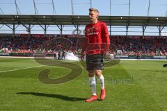 2. BL - Saison 2018/2019 - FC Ingolstadt 04 - SV Sandhausen - Konstantin Kerschbaumer (#7 FCI) verlässt das Spielfeld nach dem warm machen  - Foto: Meyer Jürgen