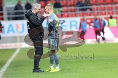 2. Bundesliga - FC Ingolstadt 04 - SSV Jahn Regensburg - Gespräch Cheftrainer Jens Keller (FCI) und Sonny Kittel (10, FCI)