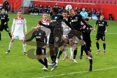 2. BL - Saison 2018/2019 - FC Ingolstadt 04 - MSV Duisburg - Thorsten Röcher (#29 FCI) beim Kopfball - Gerrit Nauber (#6 Duisburg) - Foto: Meyer Jürgen