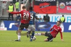 2. Bundesliga - FC Ingolstadt 04 - Hamburger SV - Stefan Kutschke (20, FCI) Mangala, Orel (25 HSV) Georgios Pintidis (22 FCI)