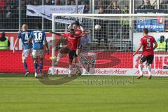 Regionalliga Bayern - Saison 2018/2019 - FC Ingolstadt 04 II - Hamburger SV - Osayamen Osawe (#14 FCI) - Stefan Kutschke (#20 FCI) - Pollersbeck Julian (#1 Hamburg) - Foto: Meyer Jürgen