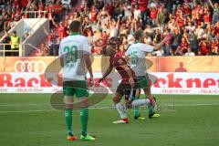 2. Bundesliga, 2. Spieltag, Fußball, FC Ingolstadt 04 - SpVgg Greuther Fürth, Tor Ausgleich für FCI 1:1 durch Thorsten Röcher (29 FCI) Jubel