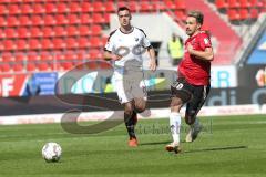 2. Bundesliga - Fußball - FC Ingolstadt 04 - SV Sandhausen - Philipp Förster (28 SV) Thomas Pledl (30, FCI)