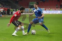 2. Bundesliga - Fußball - FC Ingolstadt 04 - 1. FC Magdeburg - Cenk Sahin (17, FCI) Björn Rother (6 Magdeburg)