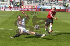 2. BL - Saison 2018/2019 - FC Ingolstadt 04 - SV Sandhausen - Dennis Diekmeier (#18 Sandhausen) - Sonny Kittel (#10 FCI) - Foto: Meyer Jürgen