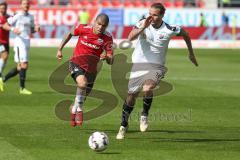 2. BL - Saison 2018/2019 - FC Ingolstadt 04 - SV Sandhausen - Paulo Otavio (#6 FCI) - Dennis Diekmeier (#18 Sandhausen) - Foto: Meyer Jürgen