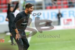 2. Bundesliga, 2. Spieltag, Fußball, FC Ingolstadt 04 - SpVgg Greuther Fürth, Cheftrainer Stefan Leitl (FCI) schreit