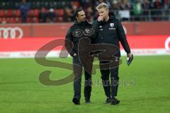 2. Bundesliga - FC Ingolstadt 04 - 1. FC Union Berlin - Spiel ist aus, 1:2 Niederlage, Cheftrainer Alexander Nouri (FCI) und Co-Trainer Markus Feldhoff (FCI) gehen diskutierend vom Platz