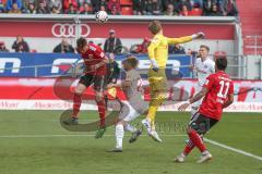 2. BL - Saison 2018/2019 - FC Ingolstadt 04 - Holstein Kiel - Stefan Kutschke (#20 FCI) beim Kopfball - Foto: Meyer Jürgen