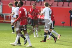 2. BL - Saison 2018/2019 - FC Ingolstadt 04 - DSC Arminia Bielefeld - Paulo Otavio (#6 FCI) schiesst auf das Tor - enttäuscht - Konstantin Kerschbaumer (#7 FCI) - Foto: Meyer Jürgen