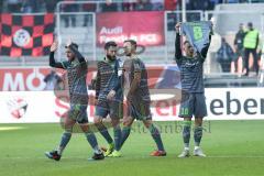 2. Bundesliga - FC Ingolstadt 04 - VfL Bochum - Tor Jubel Sonny Kittel (10, FCI) gedenkt an, Almog Cohen (8, FCI) Trauerfall in der Familie, Robin Krauße (23, FCI) Christian Träsch (28, FCI) Benedikt Gimber (5, FCI)