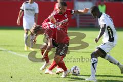 2. BL - Saison 2018/2019 - FC Ingolstadt 04 - SC Paderborn 07 - Thomas Pledl (#30 FCI) - Marvin Matip (#34 FCI) - Babacar Gueye (#27 Paderborn) - Foto: Meyer Jürgen