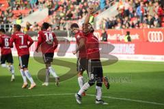 2. Bundesliga - FC Ingolstadt 04 - DSC Arminia Bielefeld - Tor Jubel 1:0 für FCI durch Almog Cohen (8, FCI) mit Benedikt Gimber (5, FCI)