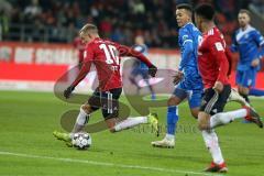 2. Bundesliga - Fußball - FC Ingolstadt 04 - 1. FC Magdeburg - Sonny Kittel (10, FCI) Marcel Costly (9 Magdeburg) Paulo Otavio (6, FCI)