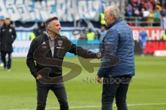 2. Bundesliga - FC Ingolstadt 04 - SV Darmstadt 98 - Sieg 3:0, Jubel, Vorsitzender des Vorstandes Peter Jackwerth (FCI) Cheftrainer Tomas Oral (FCI)