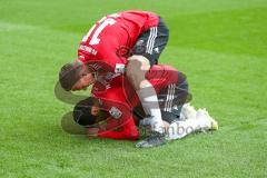 2. BL - Saison 2018/2019 - FC Ingolstadt 04 - Darmstadt 98 - Paulo Otavio (#6 FCI) bereitet das Tor vor zum 3:0 Führungstreffer - jubel - Marcel Gaus (#19 FCI) - Foto: Meyer Jürgen