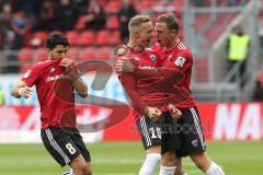 2. Bundesliga - FC Ingolstadt 04 - SV Darmstadt 98 - Tor durch Sonny Kittel (10, FCI) Jubel Marcel Gaus (19, FCI) und links Almog Cohen (8, FCI)