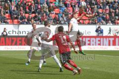 2. BL - Saison 2018/2019 - FC Ingolstadt 04 - Holstein Kiel - Stefan Kutschke (#20 FCI) beim Kopfball - Foto: Meyer Jürgen