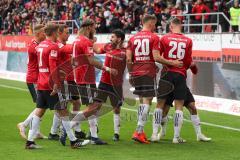 2. Bundesliga - FC Ingolstadt 04 - SV Darmstadt 98 - Tor 3:0 durch Stefan Kutschke (20, FCI), Jubel mit Konstantin Kerschbaumer (7, FCI) Almog Cohen (8, FCI) Marcel Gaus (19, FCI) Björn Paulsen (4, FCI) Sonny Kittel (10, FCI) Phil Neumann (26, FCI)