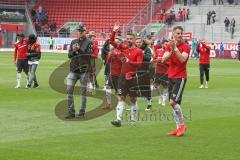 2. BL - Saison 2018/2019 - FC Ingolstadt 04 - Darmstadt 98 - Die Spieler nach dem Schlusspfiff - jubel -  Foto: Meyer Jürgen