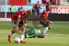 2. BL - Saison 2018/2019 - FC Ingolstadt 04 - Marvin Matip (#34 FCI) unzufrieden mit der Entscheidung des Schiedsrichters - Foto: Meyer Jürgen