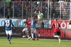 Regionalliga Bayern - Saison 2018/2019 - FC Ingolstadt 04 II - Hamburger SV - Pollersbeck Julian (#1 Hamburg) - Sonny Kittel (#10 FCI) - Stefan Kutschke (#20 FCI) - Foto: Meyer Jürgen