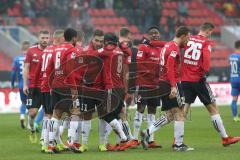 2. Bundesliga - FC Ingolstadt 04 - 1. FC Heidenheim - Tor Jubel Darío Lezcano (11, FCI) 1:0, mit Konstantin Kerschbaumer (7, FCI) Sonny Kittel (10, FCI) Marcel Gaus (19, FCI) Phil Neumann (26, FCI) Paulo Otavio (6, FCI) Almog Cohen (8, FCI)