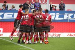 2. Bundesliga - Fußball - FC Ingolstadt 04 - FC Erzgebirge Aue - Tor Thorsten Röcher (29 FCI) Jubel, Lucas Galvao (3 FCI) Sonny Kittel (10, FCI) Marvin Matip (34, FCI) Frederic Ananou (2, FCI)