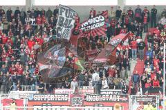 2. Bundesliga - Fußball - FC Ingolstadt 04 - FC Erzgebirge Aue - Fans Fahnen Fankurve Schanzer