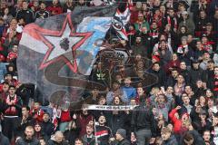 2. Bundesliga - FC Ingolstadt 04 - SV Darmstadt 98 - Sieg Jubel Fans Fahnen