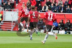 2. BL - Saison 2018/2019 - FC Ingolstadt 04 - Darmstadt 98 - Sonny Kittel (#10 FCI) schiesst einen Freistoss und trifft zum 1:0 Führungstreffer jubel - Foto: Meyer Jürgen