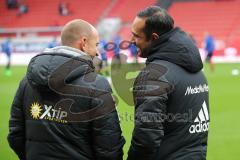 2. Bundesliga - FC Ingolstadt 04 - MSV Duisburg - Cheftrainer Alexander Nouri (FCI) vor dem Spiel mit Cheftrainer Torsten Lieberknecht (Duisburg)
