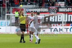 2. Bundesliga - FC Ingolstadt 04 - 1. FC Köln - Gelbe Karte für Höger, Marco (6 Köln)