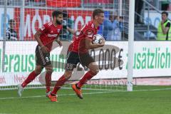 2. BL - Saison 2018/2019 - FC Ingolstadt 04 - SC Paderborn 07 - Der Anschlusstreffer zum 1:2 -jubel - Lucas Galvao (#3 FCI) - Marvin Matip (#34 FCI) - Christian Strohdiek (#5 Paderborn) - Stefan Kutschke (#20 FCI) - Foto: Meyer Jürgen