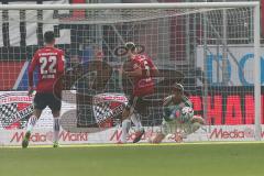 Regionalliga Bayern - Saison 2018/2019 - FC Ingolstadt 04 II - Hamburger SV - Fabijan Buntic (#24 FCI) - Benedikt Gimber (#5 FCI) - Pintidis Georgios (#22 FCI) - Foto: Meyer Jürgen