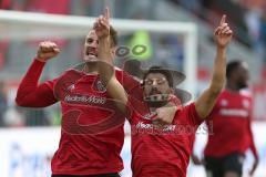 2. BL - Saison 2018/2019 - FC Ingolstadt 04 - DSC Arminia Bielefeld - Der 1:0 Führungstreffer durch Almog Cohen (#8 FCI) - Stefan Kutschke (#20 FCI) - Jubel - Foto: Meyer Jürgen