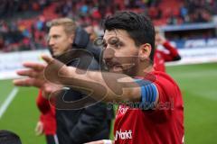 2. Bundesliga - FC Ingolstadt 04 - SV Darmstadt 98 - Sieg Jubel Fans Fahnen Almog Cohen (8, FCI)