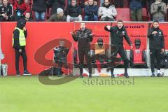 Regionalliga Bayern - Saison 2018/2019 - FC Ingolstadt 04 II - Hamburger SV - Roberto Pätzold Interimstrainer - untzufrieden mit der Entscheidung des Schiedsrichters - Foto: Meyer Jürgen