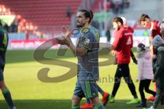 2. Bundesliga - FC Ingolstadt 04 - VfL Bochum - Sieg für Ingolstadt, Jubel mit den Fans, danke Fankurve Ehrenrunde, Jonatan Kotzke (25 FCI)