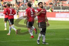 2. Bundesliga - FC Ingolstadt 04 - DSC Arminia Bielefeld - Tor Jubel 1:0 für FCI durch Almog Cohen (8, FCI)