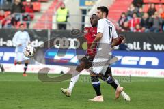 2. Bundesliga - FC Ingolstadt 04 - DSC Arminia Bielefeld - Osayamen Osawe (14, FCI) Stephan Salger (11 Bielefeld)