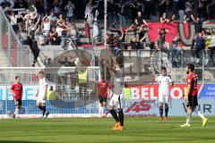 2. Bundesliga - Fußball - FC Ingolstadt 04 - SV Sandhausen - Spiel ist aus, 1:2, Niederlage für FCI, Jonatan Kotzke (25 FCI) Paulo Otavio (6, FCI) Leart Paqarada (19 SV) Philipp Förster (28 SV) Cenk Sahin (17, FCI)